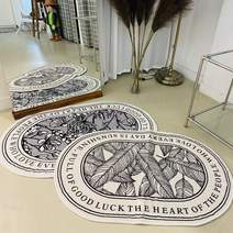 북유럽 욕실발매트 발닦개, B타입(트로피칼/80cmx50cm)