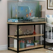 어항받침대 어항선반 수조받침대 어항받침대450 원목어항받침대 2자어항받침대, 화이트 프레임 라이트 월넛