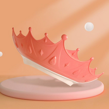 따블리에 왕관 아기샴푸캡 유아헤어캡 아기샤워캡 길이조절용 샴푸모자, 핑크