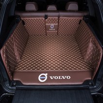 실물파 볼보 트렁크매트 S60 S90 XC40 XC60 XC90 V40 V60 V90 전용, 풀커버, 스트라이프, 브라운