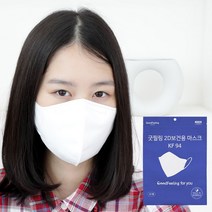 굿필링 컬러 새부리형 마스크 KF94 대형 화이트 25매x4봉, 단품, 단품