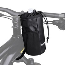 라이노워크 RK9100 자전거 물통 가방 스템백 핸들가방 물병 거치 가방, 블랙