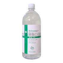 의약외품 식약처 인증 허가 FDA 승인 닥터 그린데이 손소독제 에탄올 70% 100ml 500ml 1000ml 1L 뿌리는 살균 소독 스프레이, 1000ml (1L)