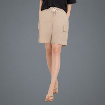 cargo half straight short pants fit leg style summer cool for women banding span black navy gray