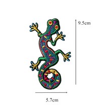 수 놓은 다채로운 게 코 패치 가방에 대 한 배지에 4 다리 뱀 봉 제 철 청바지 모자 Appliques DIY Handwork 스티커 장식