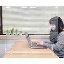 접수대 칸막이 창구 가람막 카운터 가림판 650 사이드 개인 탁자 공부방 급식 pp 독서실 방역 데스크 학원, 1인일반형