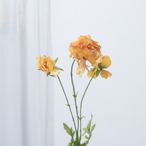 스카비오사 조화 6컬러 부쉬 생화같은 실크플라워 인테리어소품, 옐로우