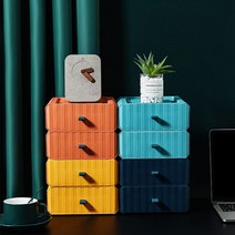 다용도 미니 서랍 서랍함 책상정리 수납장 리빙박스, 미니서랍(옐로우)