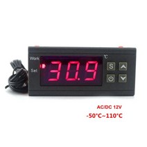 연기감지 누수감지 화재감지 소방지능형 온도 조절기 입력 ac90-250v 12v 10a 30a 220v 온도 조절기 컨트롤러 보일러 증기선 장비용 ntc 센서, 협력사, AC DC 12V