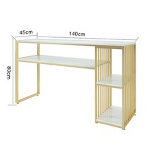대리석 네일샵 테이블 인테리어 시술대 140cm 북유럽 작업대, 수납 네일 테이블 140x45x78cm