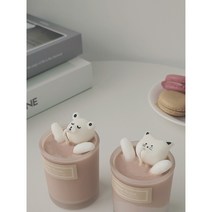 어썸센트 커피곰 커피냥 캔들 귀여운 친구 선물 답례품 인테리어 소품 주문제작 감성 방향제 저렴한선물 130g (선물포장+티라이트캔들증정), 고양이, 러브스펠