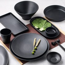 메탈블랙 멜라민 그릇 식기 접시 업소용 식당, 15-메탈 이더7반 접시, 1개