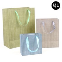 파스텔 컬러 쇼핑백 선물 포장 종이 가방 돌반지 답례품 미니 백 답례 반지 의류 선물용 생일 옷가게 악세서리 매장 용품, 색상/사이즈, 대 - 그린