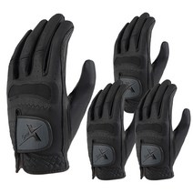 기어엑스 남자 프로 GP74 왼손 반양피 골프장갑 검정 4장