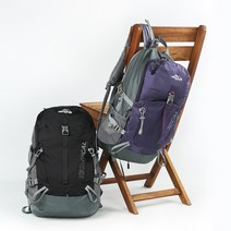 쿠션등판 매쉬 통기성 편안한 등산가방 산악 라이딩 백팩 트레킹배낭 등산모임, 퍼플