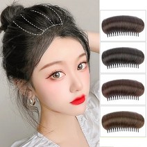 하이유니 볼륨업 헤어뽕 머리핀 붙임 머리 헤어 피스, 다크브라운