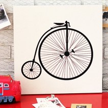 기타 바보사랑[모모스케치]빈티지 자전거 일러스트 인테리어 캔버스 그림액자