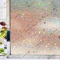 창 유리용 필름 시트지 창문 3d 레인보우 개인 정보 스테인드 글라스 uv 스티커 가정용 정적 집착 접착 열 제어 유리, 90x200 cm, F