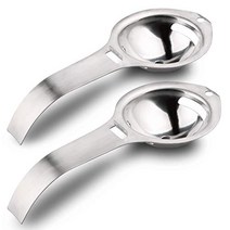 iziusy 2 Pieces Egg Separator Stainless Steel Egg White Yolk Filter Egg Sieve Kitchen Gadget Cookin, 1