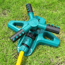 연결형 스프링쿨러 360도 자동회전 단독형 십자형 스프링클러 물분사 물뿌리개 텃밭 잔디 정원