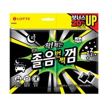 롯데 졸음번쩍껌 트윈 105g/졸음번쩍/껌/졸음껌/차안껌/차안간식/군것질, 1, 105g, 1개