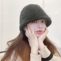 VANANA2 뽀송 리얼 앙고라퍼 다운챙 데일리 벙거지 버킷햇