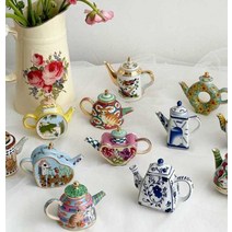 미니티포트 차주전자 도자기 앤틱 티팟 인테리어 장식, C