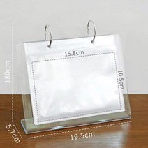 데스크 캘린더 사진 앨범 68 포켓 보관 케이스 포토카드 홀더, 04 6inch