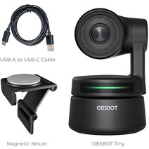 OBSBOT Tiny PTZ Webcam 풀HD 1080p 웹캠