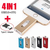 메모리카드 IPhone 12/11/6/6s/6Plus/7/7Plus/8/X Usb/Otg/Lightning/typeC PenDrive For iOS 외장형 스토리지 용 4 in 1, [07] 512GB, [04] 분홍색
