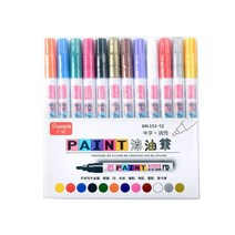 2.0mm Paint Pens Paint Markers on Almost Anything Never Fade Quick Dry and Permanent Oil-Based Water, 한개옵션0