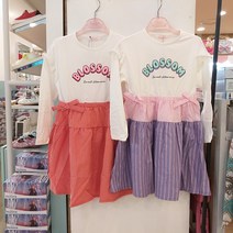 로엠걸즈 스트라이프 매칭 다이마루원피스 RGOM2121P