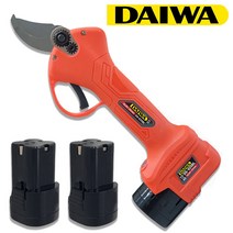 [5시 당일발송] 다이와 충전 전동 전지가위 DS-025BL 전정 원예 전동가위 (배터리 2개포함), 2개
