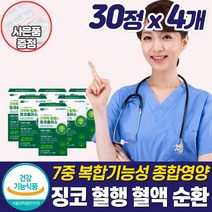 여성 혈액순환개선제 혈행 혈관 건강 손발 다리 영양제 은행잎추출물 징코 보조제 좋은 건강식품 하체 손끝 종아리 절임 차가움 기억력 집중력 뇌 머리 두뇌 부모님 50대 60대 추천, 혈액순환영양제_4개_할인_사은품, 4개