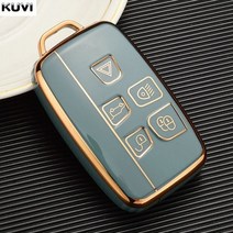 TPU 자동차 원격 키 커버 케이스 Fob For Land Rover 레인지 로버 스포츠 Evoque Freelander2 For Jaguar XF XJ XJL XE C-X16 X, Grey