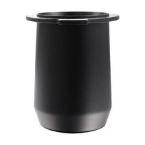 54mm 커피 탬퍼 DIY 도구 액세서리용 프리미엄 커피 도징 컵, 75x85mm, 알루미늄 합금, 검은색
