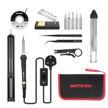 Meterk MK15 납땜 인두기 세트 전기인두 용접 납땜 다리미 솔더링 아이언