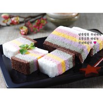 허생떡방 무지개설기(백설기/딸기설기/초코설기) 2kg, 1개