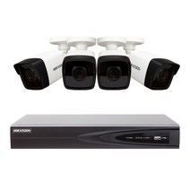 하이크비젼 CCTV4채널 세트 IP카메라4대 + 1테라 장착한 NVR 1대 + 기본10m UTP케이블 4개로 구성 케이블 길이 선택가능, 실외2실내2, 10m x 4개, 150x100x85mm