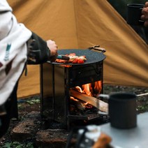 캠핑화목난로 야외캠핑 안전망 세트 미니 휴대 실내용, C 스토브