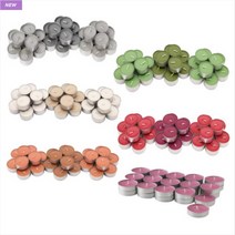 신리그 이케아 미니향초 30개 인테리어 원룸 가정 카페 사무실 티라이트 크리스마스, 복숭아와 오렌지(오렌지)