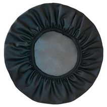 의자 커버 회전 스툴 원형 탄성 시트 보조 라운드 인조가죽 카바, 검정_40x10cm