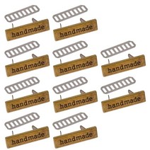 10pcs 금속 수제 레이블 의류에 대한 태그 청바지 신발 가방 가방 의복 사각형 손으로 만든 인쇄 라벨 DIY 재봉 공예품