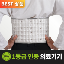 와이즈모먼트 의료용 허리보호대 허리복대 견인기 견인치료기 보조기 교정기, M-중형(80-90cm + 패드10cm)