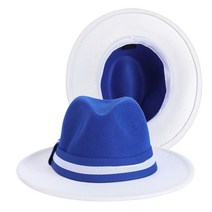 신사모자 페도라 헌팅캡 중절모 고급형 클래식노란색과 보라색 패치워크 재즈 모자 승마 챙