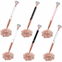 [신혼일기] 보석 큐빅 다이아몬드 보석펜 스탠드 홀더 펜 꽂이 세트, 실버펜+실버홀더