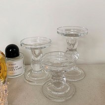 현모양처 엔틱 유리 촛대 티라이트 홀더 받침 캔들 트레이, 대