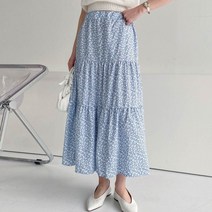 브리스살롱 (bs2390) 데일리룩에서 나들이룩까지 민들레 롱 캉캉 스커트 빅사이즈치마
