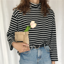 나루니 W03842 스프라이트 긴팔티 목티 여름 봄 가을 여성목티 여성긴팔티 긴소매 줄무늬티셔츠