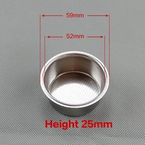 드롱기 커피머신 호환 5mm54mm 단일 레이어 스테인레스 스틸 커피 머신 필터 스트레이너 보울 액세서리용, 02 5mm2 cup